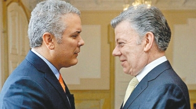 «Presidente Iván Duque, estoy a disposición suya y de los colombianos para salir de esta crisis» Juan Manuel Santos